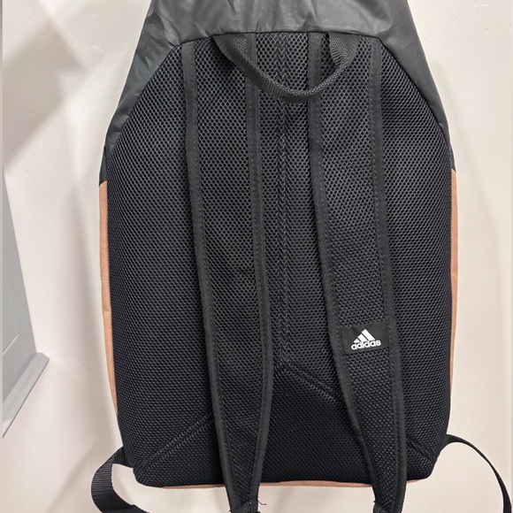 Adidas Sport ID Pack Sackpack - Clip Pack Backpack - Brown - Black - Zip Pockets - Picture 9 of 15